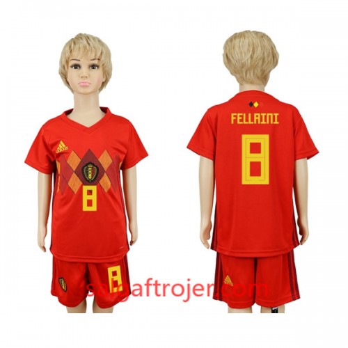 Belgien Fodboldtrøjer Fellaini 8 Børn Hjemmebanesæt VM 2018 Belgien Fodboldtrøjer Fellaini 8 Børn Hjemmebanesæt VM 2018